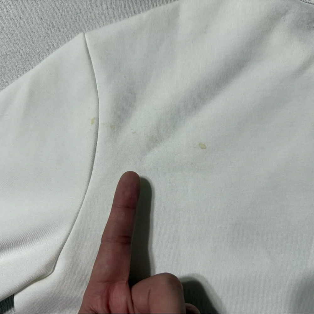 Polo Ralph Lauren Spell‎ Out Print Pullover White Sweater Men's Small